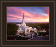 Load image into Gallery viewer, Sacramento Sunrise From On High Open Edition Canvas / 11 X 14 Brown Frame Art