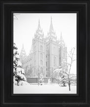 Load image into Gallery viewer, Salt Lake City High Key Snow Open Edition Canvas / 11 X 14 Black Frame Art