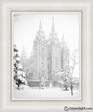 Load image into Gallery viewer, Salt Lake City High Key Snow Open Edition Canvas / 11 X 14 White Frame Art