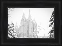 Load image into Gallery viewer, Salt Lake City High Key Snow Open Edition Canvas / 12 X 18 Black Frame Art
