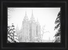 Load image into Gallery viewer, Salt Lake City High Key Snow Open Edition Canvas / 14 X 21 Black Frame Art