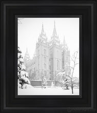 Load image into Gallery viewer, Salt Lake City High Key Snow Open Edition Canvas / 8 X 10 Black Frame Art