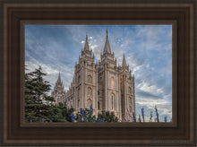 Load image into Gallery viewer, Salt Lake City Utah Temple House Of Holiness Open Edition Canvas / 12 X 18 Brown Frame Art