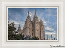 Load image into Gallery viewer, Salt Lake City Utah Temple House Of Holiness Open Edition Canvas / 12 X 18 White Frame Art