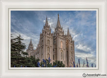 Load image into Gallery viewer, Salt Lake City Utah Temple House Of Holiness Open Edition Canvas / 24 X 36 Gray Frame Art