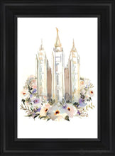Load image into Gallery viewer, Salt Lake City Watercolor Open Edition Canvas / 14 X 21 Black Frame Art