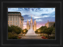 Load image into Gallery viewer, Salt Lake Fountain Open Edition Canvas / 12 X 18 Black Frame Art