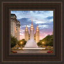 Load image into Gallery viewer, Salt Lake Fountain Open Edition Canvas / 12 X Brown Frame Art