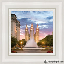 Load image into Gallery viewer, Salt Lake Fountain Open Edition Canvas / 12 X White Frame Art