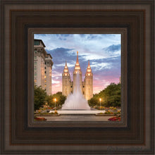 Load image into Gallery viewer, Salt Lake Fountain Open Edition Canvas / 6 X Brown Frame Art