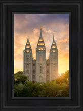 Load image into Gallery viewer, Salt Lake Golden Open Edition Canvas / 12 X 18 Black Frame Art