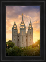 Load image into Gallery viewer, Salt Lake Golden Open Edition Canvas / 24 X 36 Black Frame Art