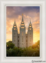 Load image into Gallery viewer, Salt Lake Golden Open Edition Canvas / 24 X 36 White Frame Art