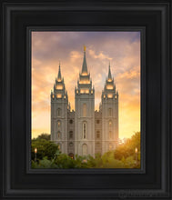 Load image into Gallery viewer, Salt Lake Golden Open Edition Canvas / 8 X 10 Black Frame Art