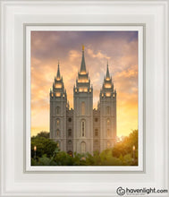 Load image into Gallery viewer, Salt Lake Golden Open Edition Canvas / 8 X 10 White Frame Art