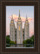 Load image into Gallery viewer, Salt Lake Morning Breaks Open Edition Canvas / 14 X 21 Brown Frame Art