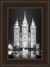 Load image into Gallery viewer, Salt Lake Nativity Open Edition Canvas / 12 X 18 Brown Frame Art