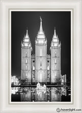 Load image into Gallery viewer, Salt Lake Nativity Open Edition Canvas / 24 X 36 White Frame Art
