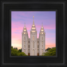 Load image into Gallery viewer, Salt Lake Pastel Sunset Open Edition Canvas / 12 X Black Frame Art