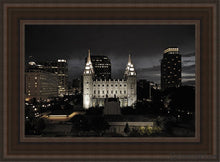 Load image into Gallery viewer, Salt Lake Summers Eve Open Edition Canvas / 14 X 21 Brown Frame Art