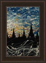 Load image into Gallery viewer, Salt Lake Temple Against A Darkening World Open Edition Canvas / 14 X 21 Brown Frame Art