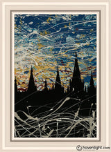 Load image into Gallery viewer, Salt Lake Temple Against A Darkening World Open Edition Canvas / 20 X 30 Gray Frame Art