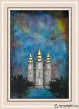 Load image into Gallery viewer, Salt Lake Temple Polaris Open Edition Canvas / 20 X 30 Gray Frame Art