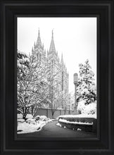 Load image into Gallery viewer, Salt Lake White Christmas Open Edition Canvas / 14 X 21 Black Frame Art