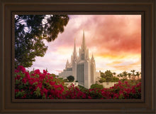 Load image into Gallery viewer, San Diego Flowers Open Edition Canvas / 20 X 30 Brown Frame Art