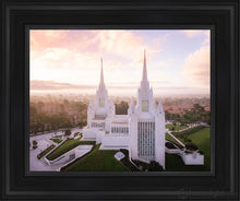 Load image into Gallery viewer, San Diego Morning Fog Aerial Open Edition Canvas / 11 X 14 Black Frame Art