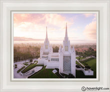 Load image into Gallery viewer, San Diego Morning Fog Aerial Open Edition Canvas / 11 X 14 White Frame Art