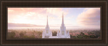 Load image into Gallery viewer, San Diego Morning Fog Aerial Open Edition Canvas / 12 X 36 Brown Frame Art