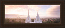 Load image into Gallery viewer, San Diego Morning Fog Aerial Open Edition Canvas / 8 X 24 Brown Frame Art
