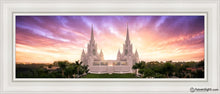 Load image into Gallery viewer, San Diego Sunrise From On High Open Edition Canvas / 12 X 36 White Frame Art