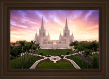 Load image into Gallery viewer, San Diego Sunrise From On High Open Edition Canvas / 20 X 30 Brown Frame Art