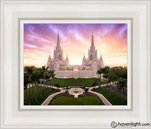 Load image into Gallery viewer, San Diego Sunrise From On High Open Edition Canvas / 8 X 10 White Frame Art