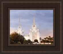 Load image into Gallery viewer, San Diego Temple All Will Rise Open Edition Canvas / 8 X 10 Brown Frame Art