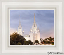 Load image into Gallery viewer, San Diego Temple All Will Rise Open Edition Canvas / 8 X 10 White Frame Art