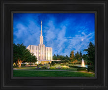 Load image into Gallery viewer, Seattle Blue Hour Open Edition Canvas / 11 X 14 Black Frame Art