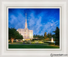 Load image into Gallery viewer, Seattle Blue Hour Open Edition Canvas / 11 X 14 White Frame Art
