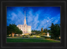 Load image into Gallery viewer, Seattle Blue Hour Open Edition Canvas / 24 X 36 Black Frame Art
