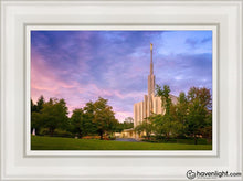 Load image into Gallery viewer, Seattle Evening Panorama Open Edition Canvas / 12 X 18 White Frame Art