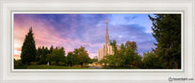 Load image into Gallery viewer, Seattle Evening Panorama Open Edition Canvas / 12 X 36 White Frame Art