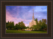 Load image into Gallery viewer, Seattle Evening Panorama Open Edition Canvas / 14 X 21 Brown Frame Art