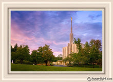 Load image into Gallery viewer, Seattle Evening Panorama Open Edition Canvas / 20 X 30 White Frame Art