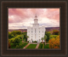 Load image into Gallery viewer, St. George Aerial Open Edition Canvas / 11 X 14 Brown Frame Art