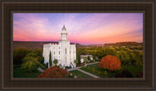 Load image into Gallery viewer, St. George Aerial Sunset Open Edition Canvas / 15 X 30 Brown Frame Art