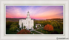 Load image into Gallery viewer, St. George Aerial Sunset Open Edition Canvas / 15 X 30 White Frame Art