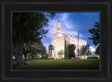 Load image into Gallery viewer, St. George Blue Hour Panorama Open Edition Canvas / 14 X 21 Black Frame Art