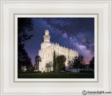 Load image into Gallery viewer, St. George Celestial Open Edition Canvas / 8 X 10 White Frame Art